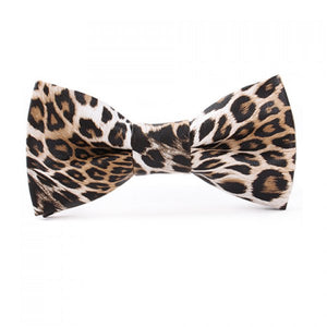 Stylish Vivid Leopard Pattern PU Bow Tie For Men