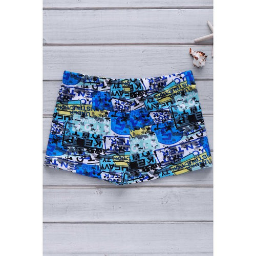 Men's Colorful Printing Elastic Swimming Trunks