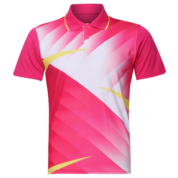 Men's Quick Dry Turn Down Collar Badminton Training T-Shirt