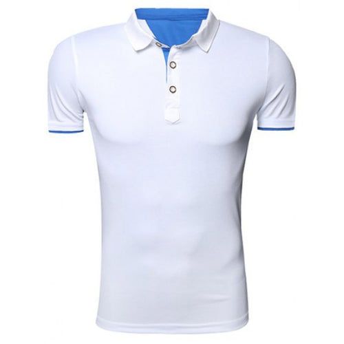 Classic Turn-Down Collar Short Sleeve Polo T-Shirt For Men