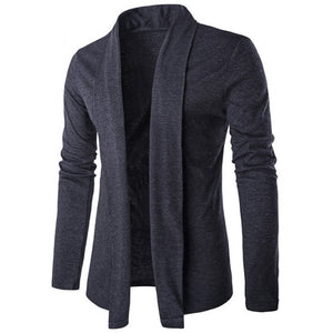 Slim Shawl Collar Drape Cardigan