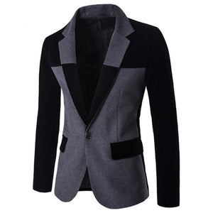 Back Vent Notch Lapel Two Tone One-Button Blazer