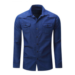 Chest Pocket Button Up Denim Shirt