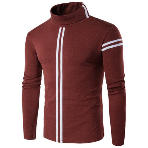 Roll Neck Varsity Stripe Long Sleeve T-Shirt