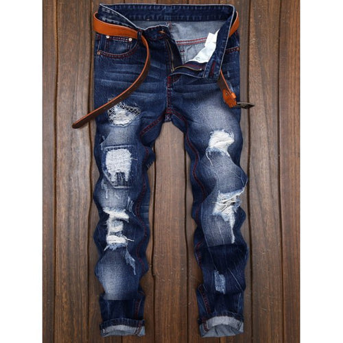 Patches Straight Leg Jeans for men