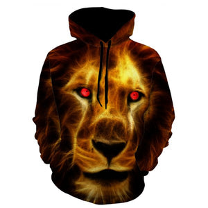 Lion Face 3D Print Hoodie