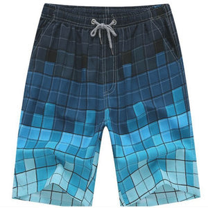 Summer Men's Loose Suit Beach Casual Plaid Shorts