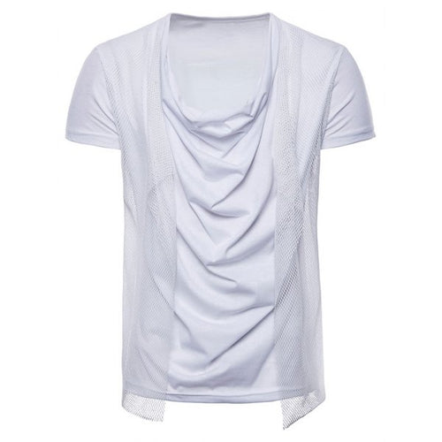 Mesh Ornamental Short Sleeve T-shirt