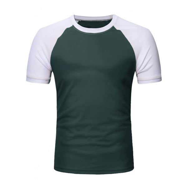 Color Block Raglan Short Sleeve T-shirt