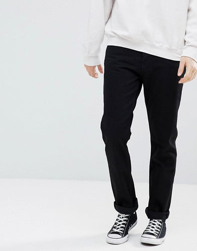 Weekday Vacant Rinsed relax Black Jeans for men