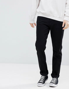 Weekday Vacant Rinsed relax Black Jeans for men