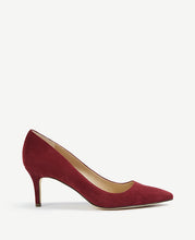 A pointy toe adds undeniable sophistication to these covetable pumps - a noteworthy arrival in sumptuous suede. Pointy toe. Padded footbed for complete comfort. Covered 2 1/2 heel.