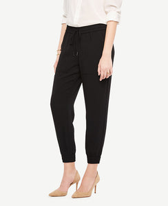 Our conveniently pocketed joggers are a relaxed-yet-polished essential that go the distance. Encased elastic waistband with tunneled drawstring self ties. Front off-seam pockets. Back patch pockets. Encased elastic hem. 26 inseam.